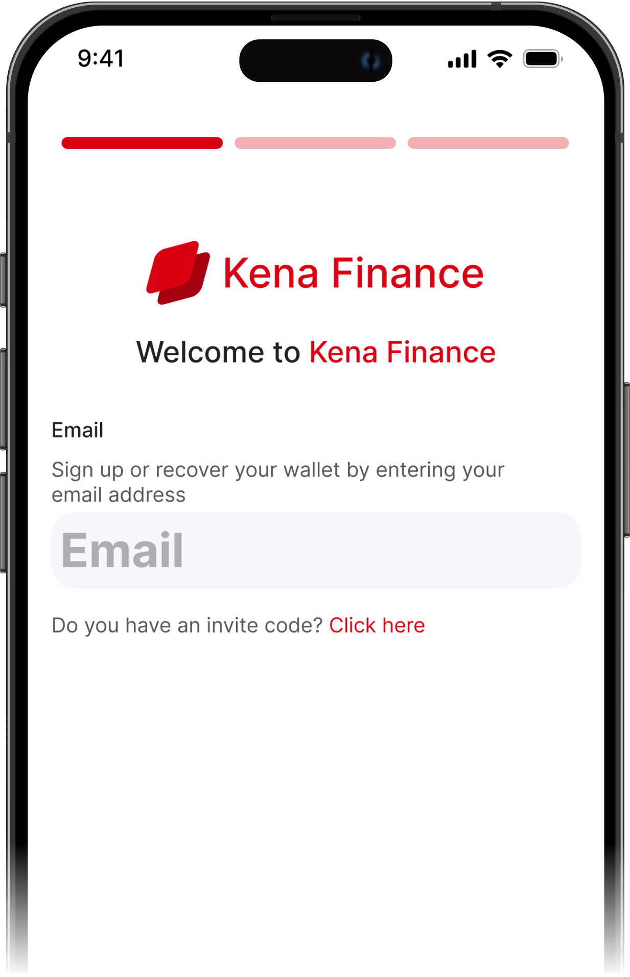 Kena finance SignUp